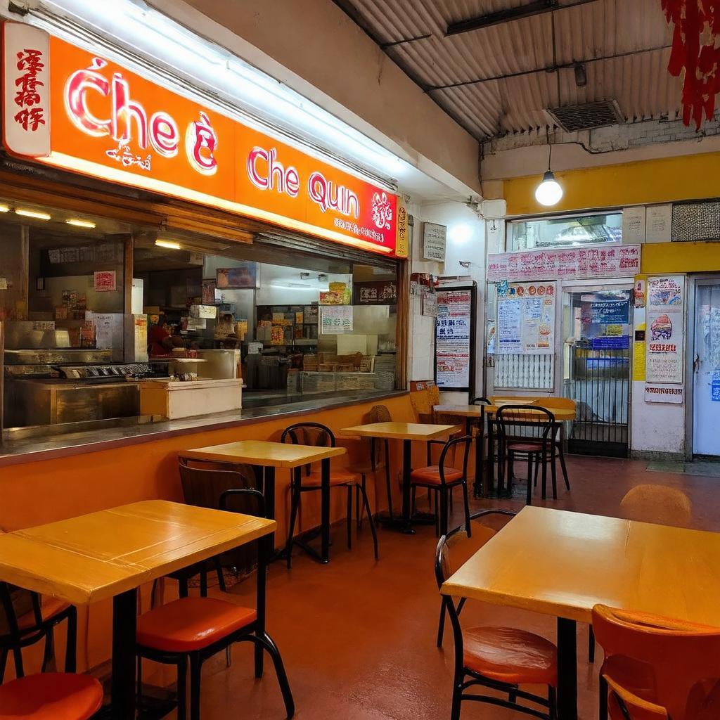Khong gian quan che na am cung, than thien voi ban ghe don gian
