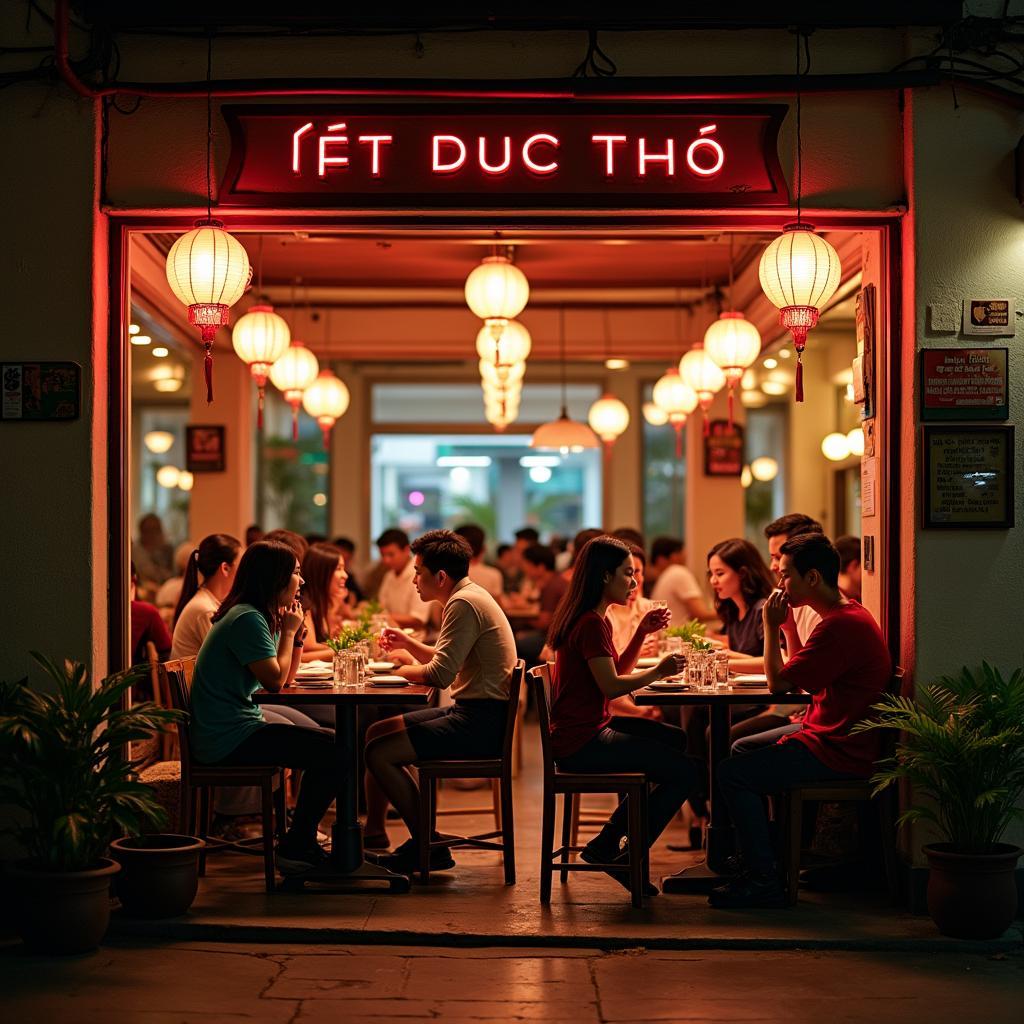 Không gian quán Geisha Lê Đức Thọ rộng rãi, nhộn nhịp, phù hợp tụ tập bạn bè, gia đình.