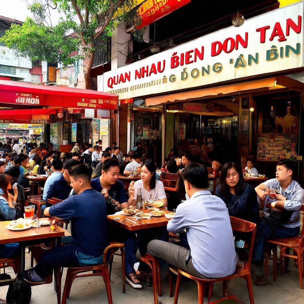 Không gian thoáng đãng sôi động tại Quán nhậu Biển Đông Tân Bình