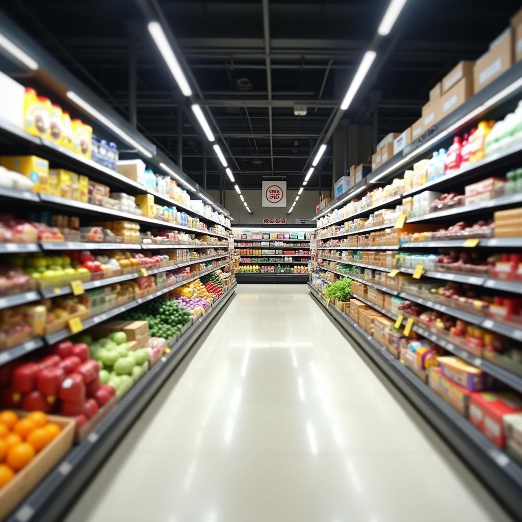 Không gian siêu thị VinMart Võ Thị Sáu sạch sẽ, quầy kệ khoa học, đa dạng sản phẩm tươi ngon