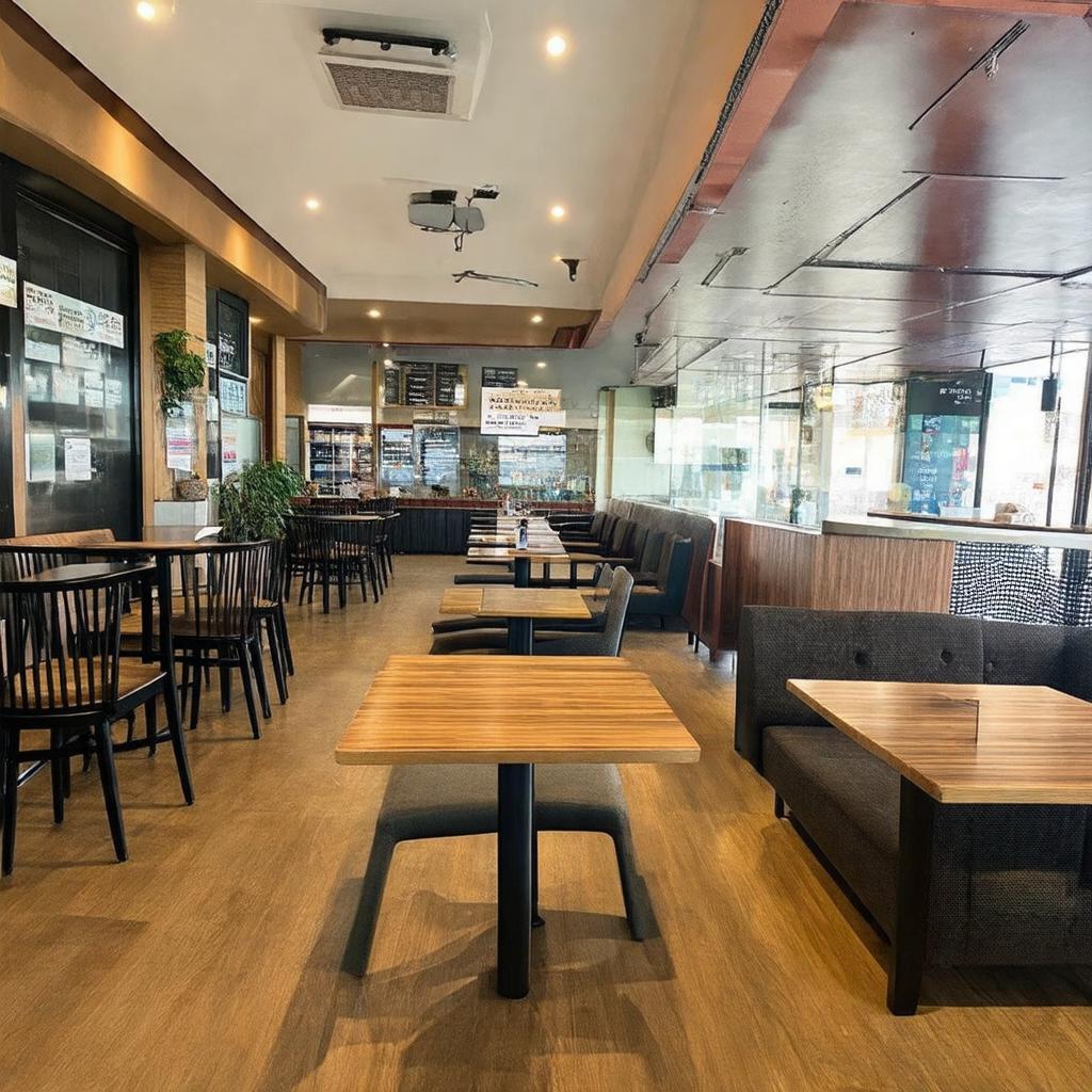Không gian bên trong The Coffee House 18 Hồng Hà thoáng đãng lý tưởng cho làm việc và gặp gỡ