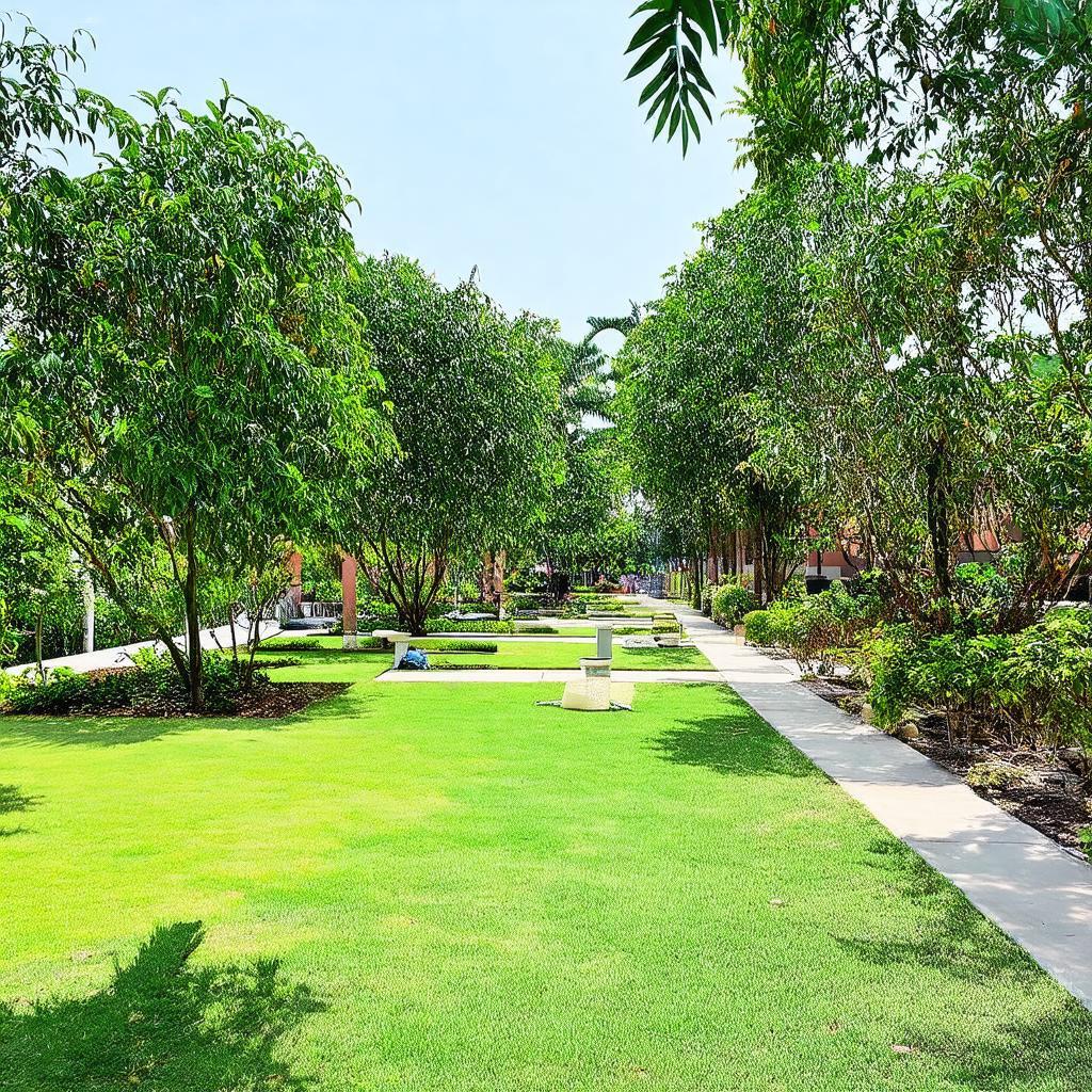 Không gian xanh mát mẻ tại chung cư Sunrise City