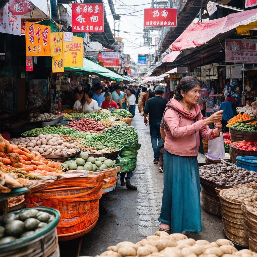 Cảnh sinh hoạt đời thường và con người tại Chợ Bến Tranh Tiền Giang