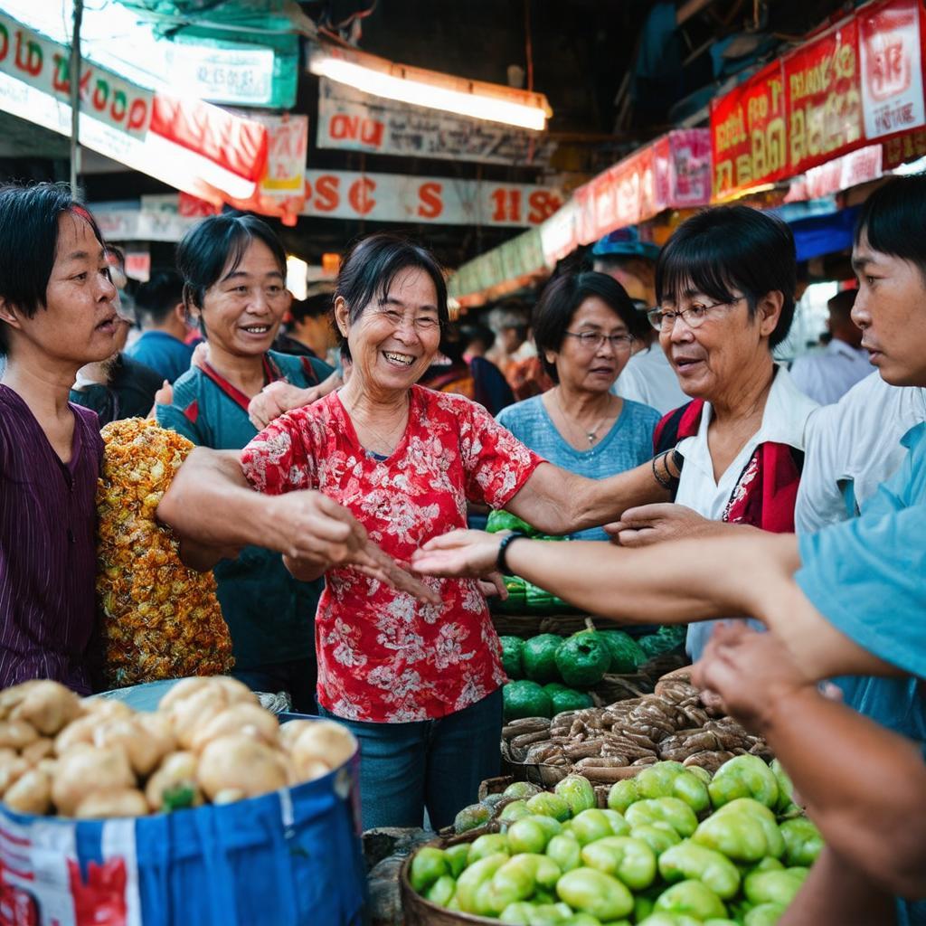 Không khí nhộn nhịp và thân thiện tại Chợ Liên Hương