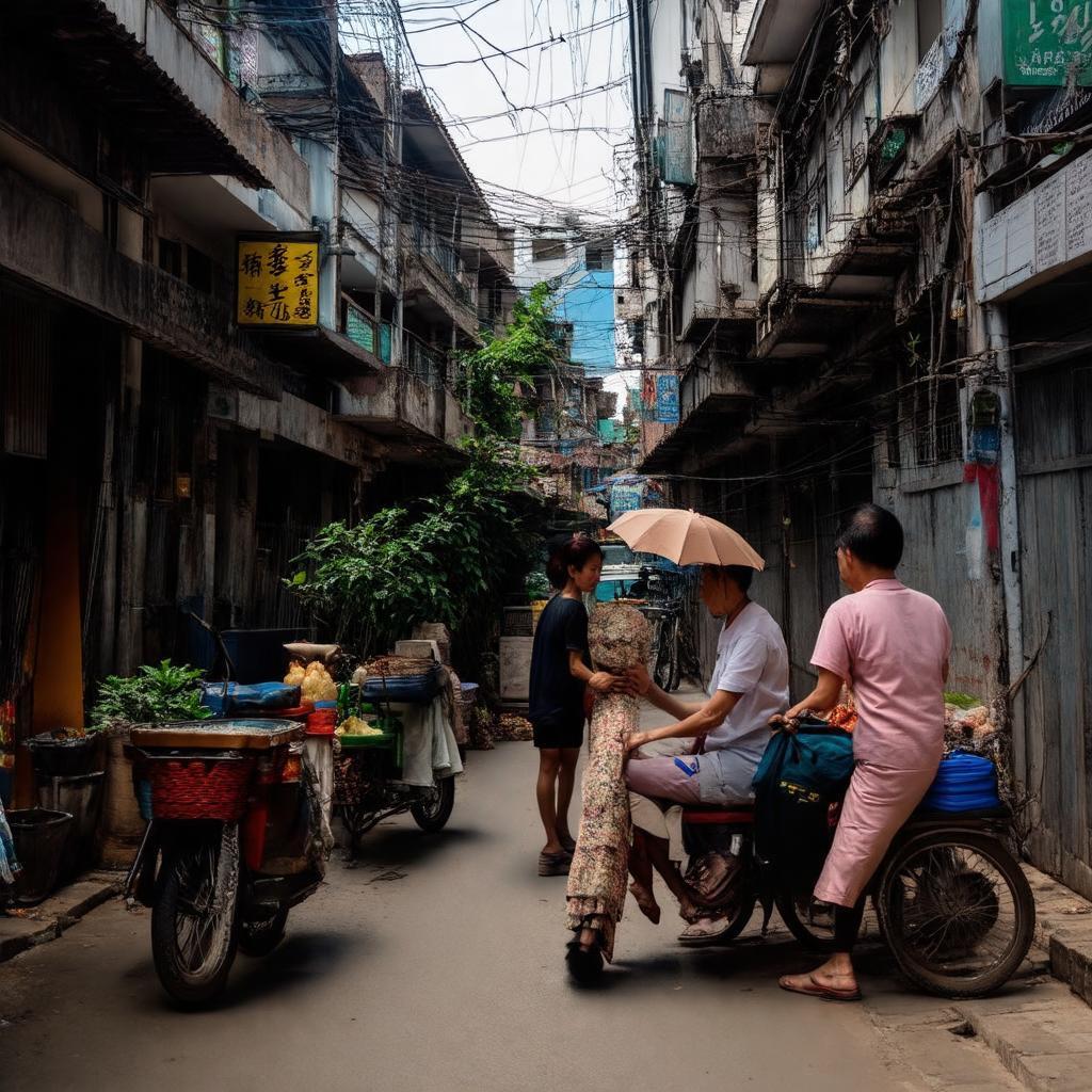 Không khí cộng đồng và cuộc sống thường ngày thân thuộc bên trong Ngõ 172 Phú Điền, quận Nam Từ Liêm.