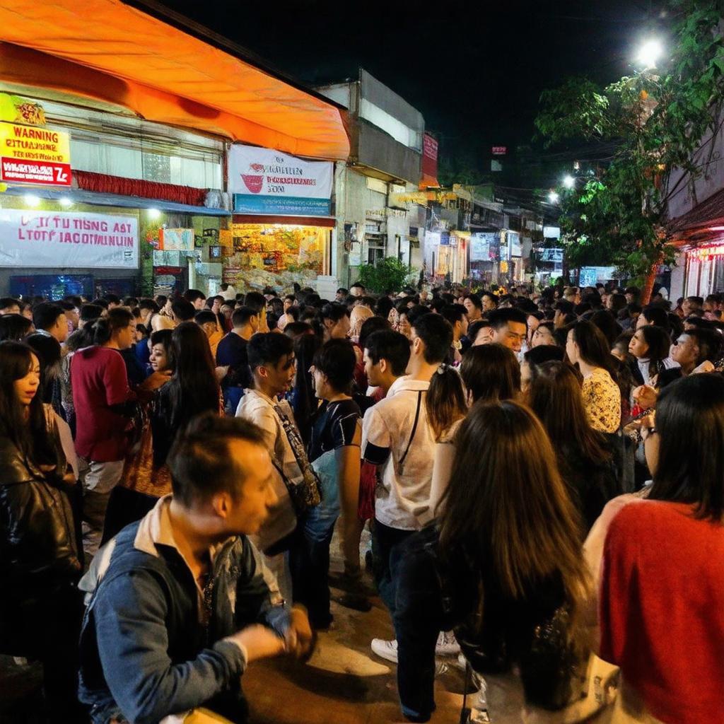 Không khí náo nhiệt và đông đúc tại Warning Zone 72 Lý Tự Trọng quận 1 vào buổi tối