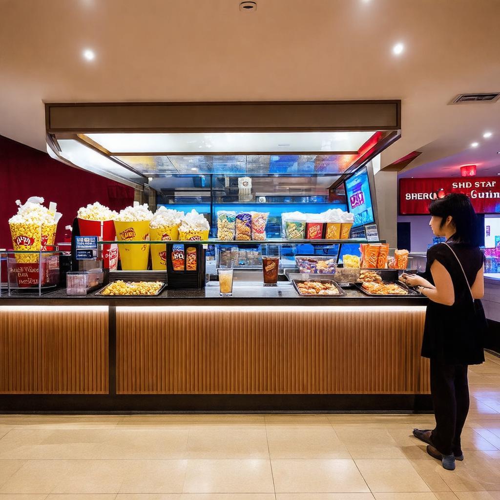 Quầy bán bắp nước và đồ ăn nhẹ tại sảnh rạp BHD Star Vincom Quang Trung