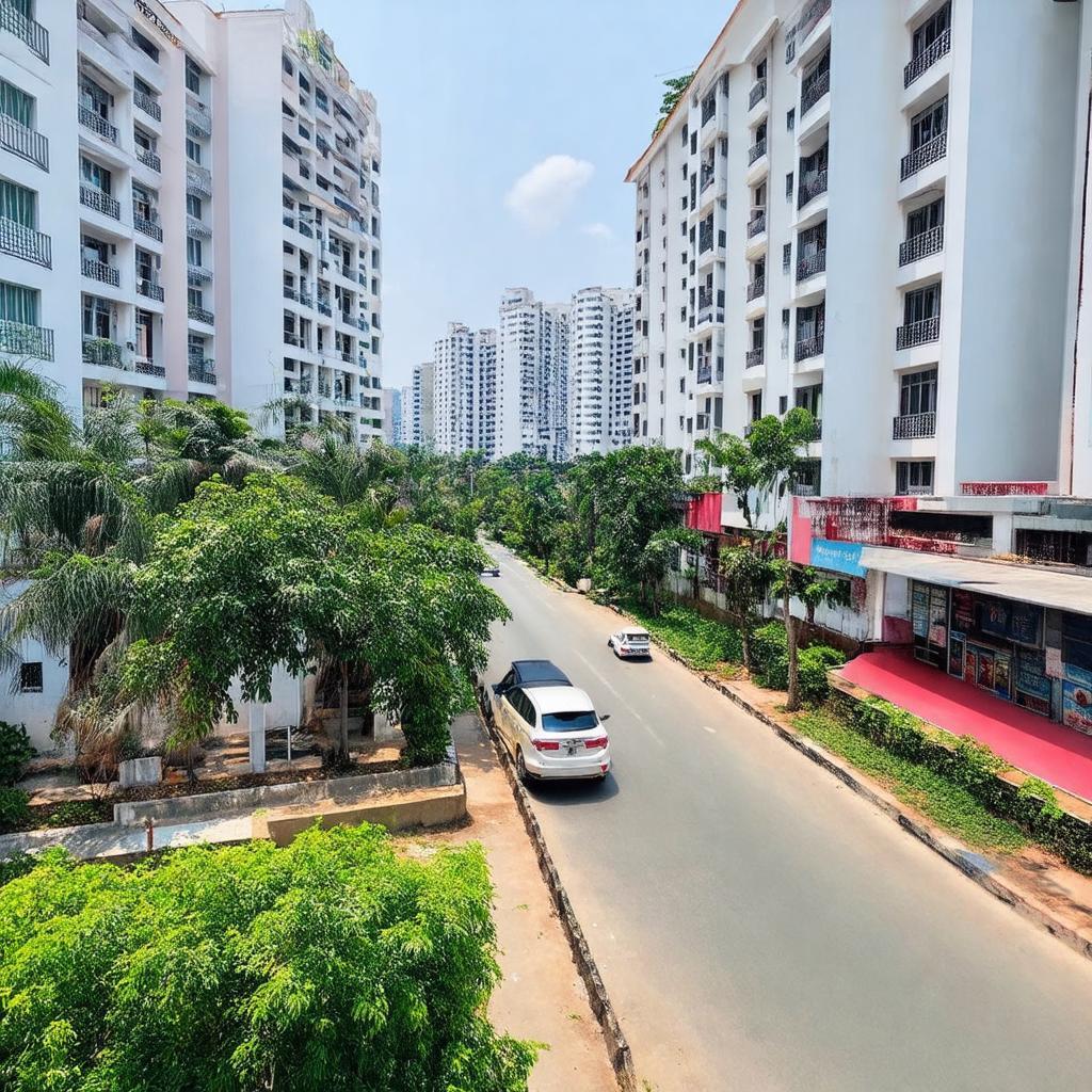 Hinh anh cac khu dan cu va tien ich hien dai quanh Vong xoay Phu Huu Quan 9