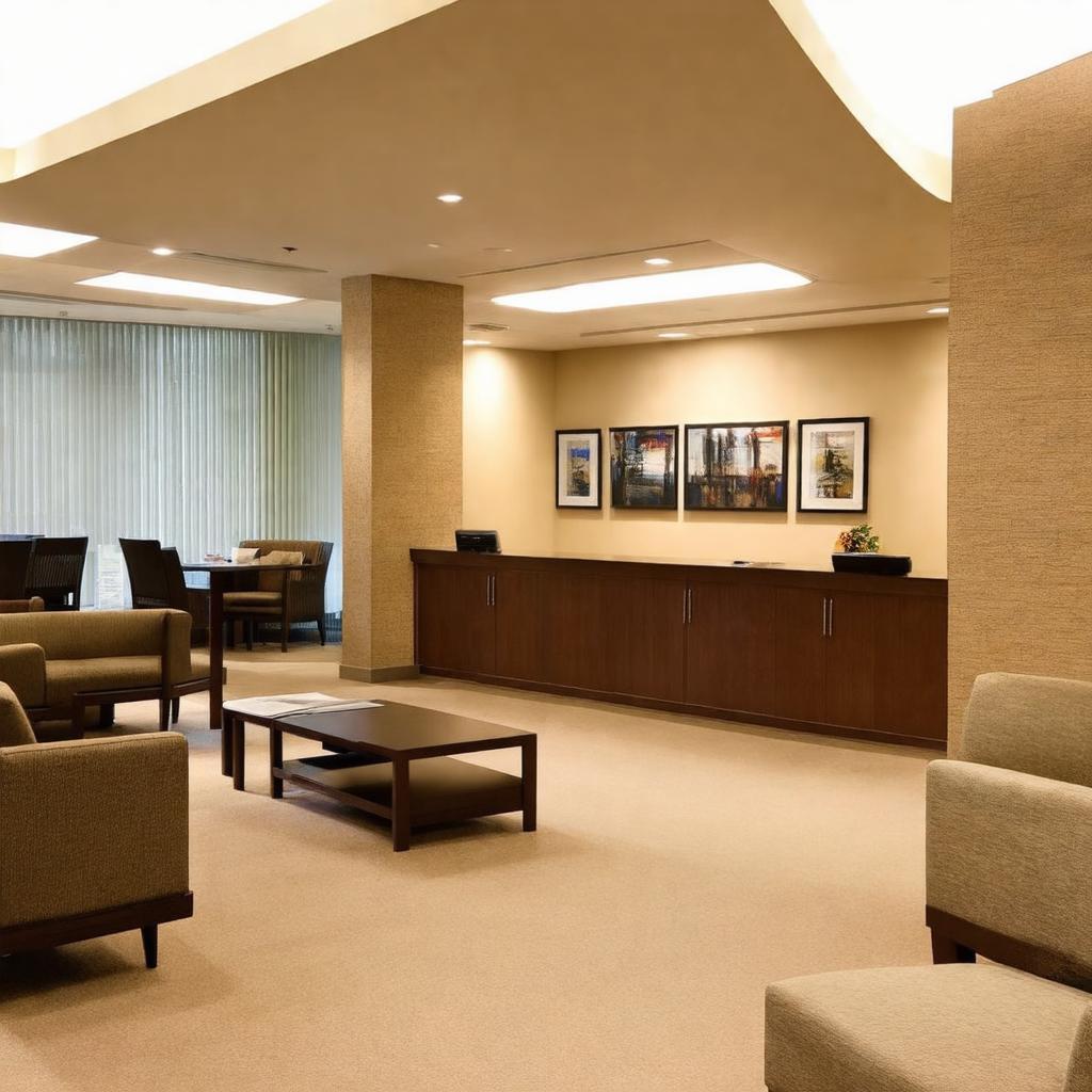 Khu vực sảnh văn phòng chuyên nghiệp tại Pearl Plaza, nơi các doanh nghiệp đặt trụ sở làm việc