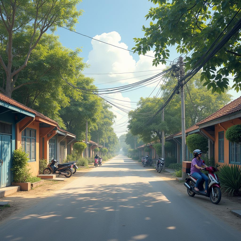 Mô tả khu vực lân cận Trường Tiểu học Trương Văn Hải trên đường Phú Châu, Thủ Đức