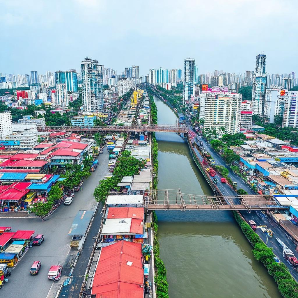 Khu vực Quận 8 gần Cầu Chữ Y và Chợ Rạch Ông