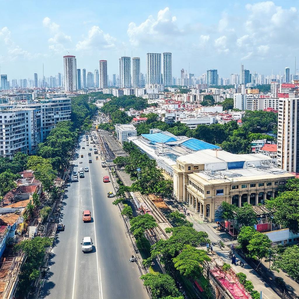 Khu vực trung tâm Sài Gòn xung quanh Trường THPT Bùi Thị Xuân