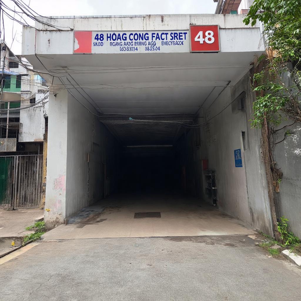 Hình ảnh khu vực cổng hoặc mặt tiền Nhà Máy A34 48 Hoàng Công Chất