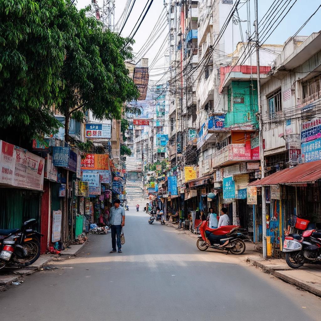 Hoạt động thương mại và dân cư sôi động gần Ngã tư Ba Lát Bình Chánh