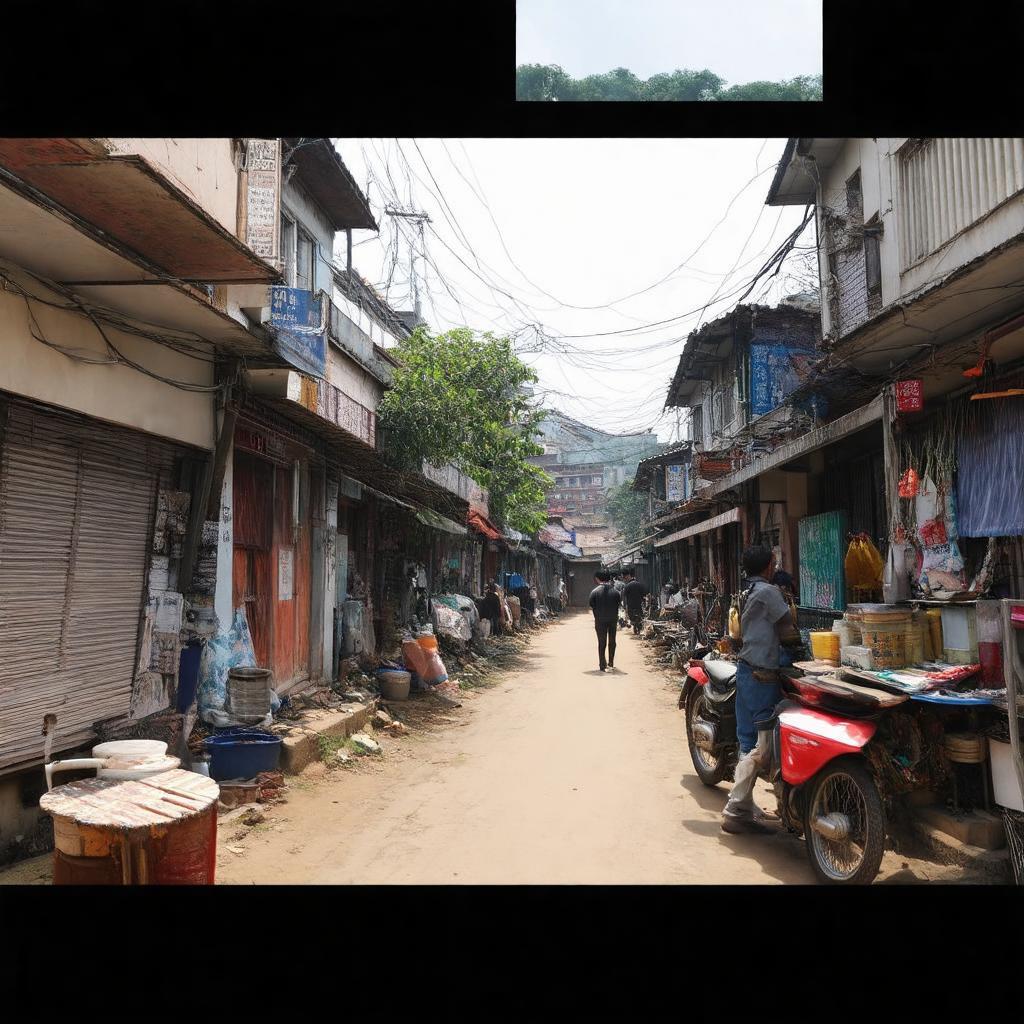 Khung cảnh đời thường bên trong ngõ 175 Lạc Long Quân phản ánh môi trường sống