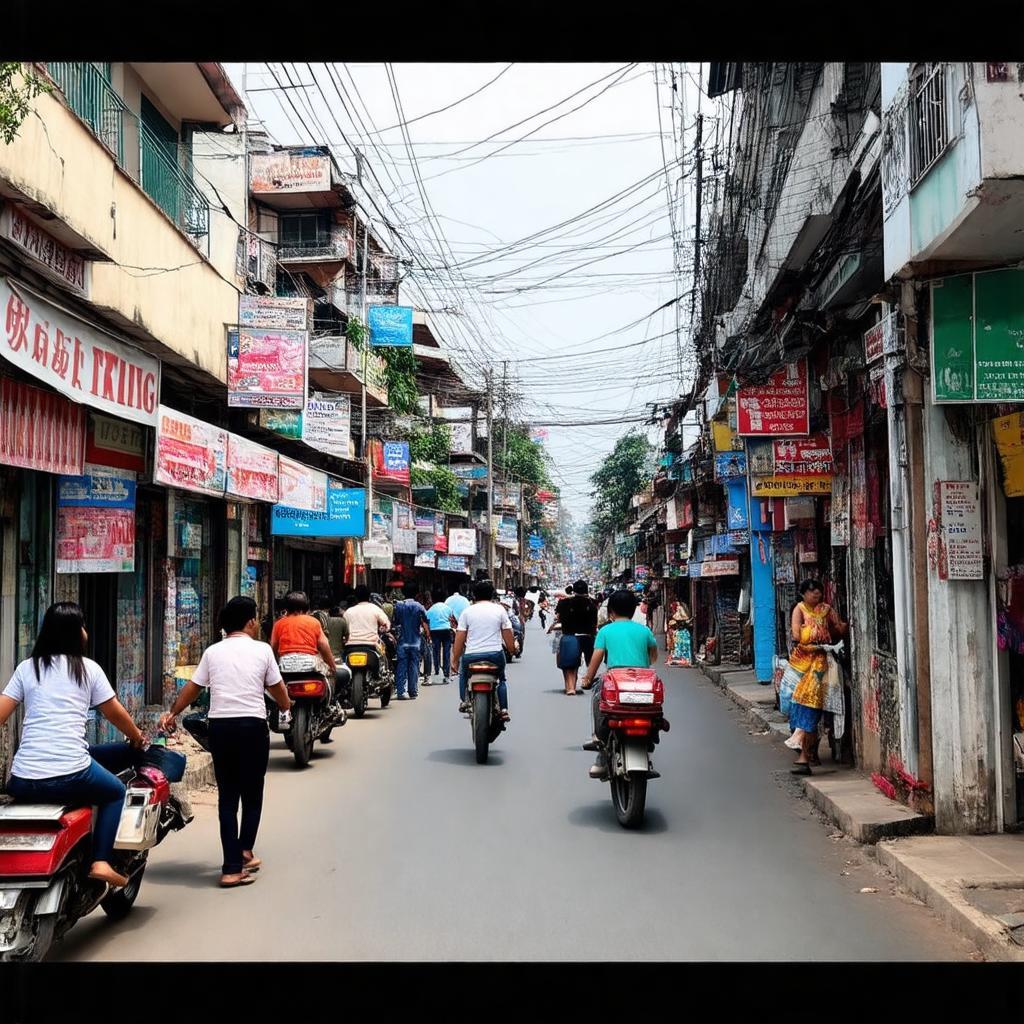 Canh kinh doanh sam uat tren duong Quang Trung, Quang Ngai voi nhieu cua hang va van phong