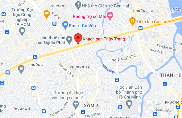 Vi tri KS Thuy Trang 397 Pham Van Dong quan Binh Thanh tren ban do