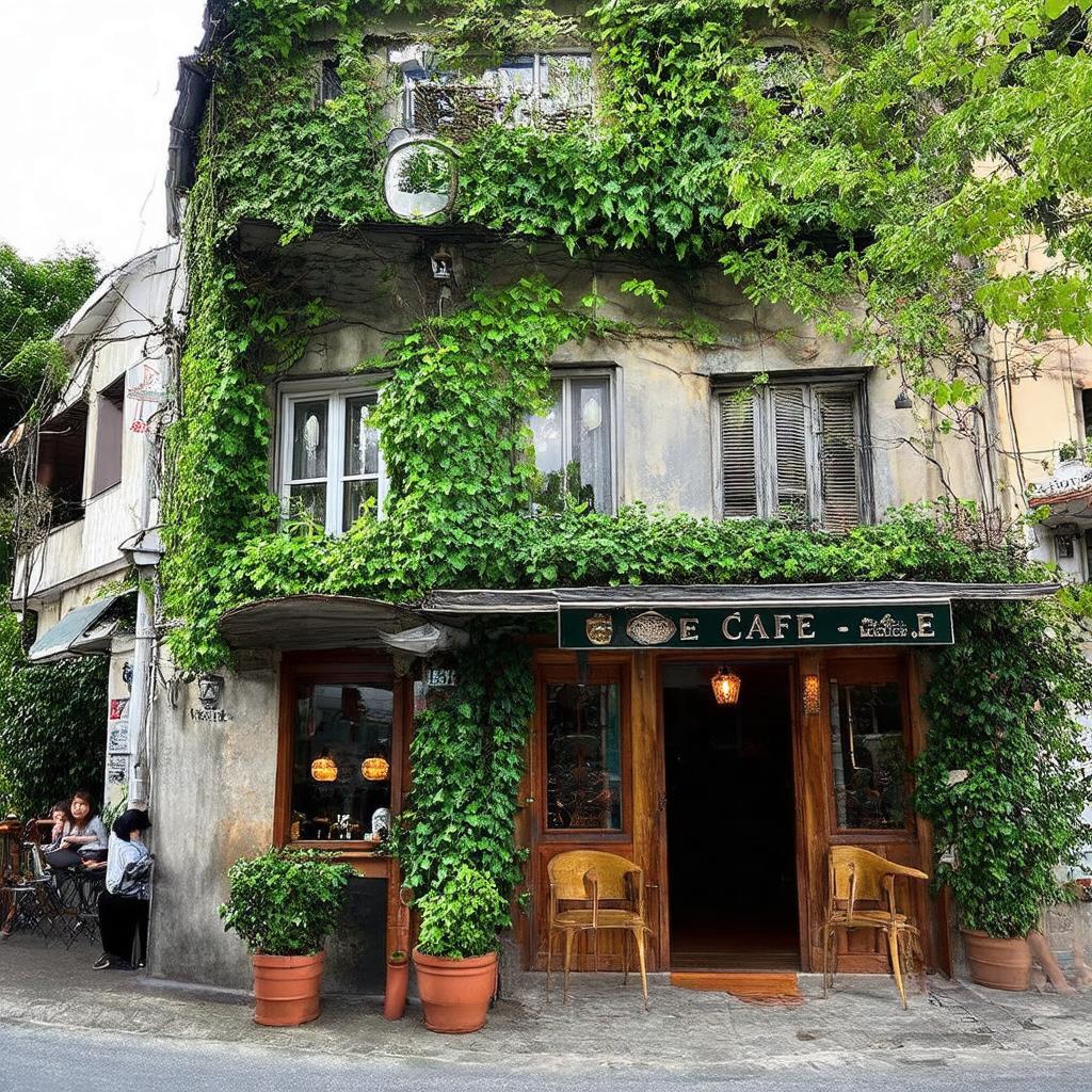 Ngoại cảnh cổ kính của Lan Phúc House 83 Yersin Đà Lạt, đậm chất vintage