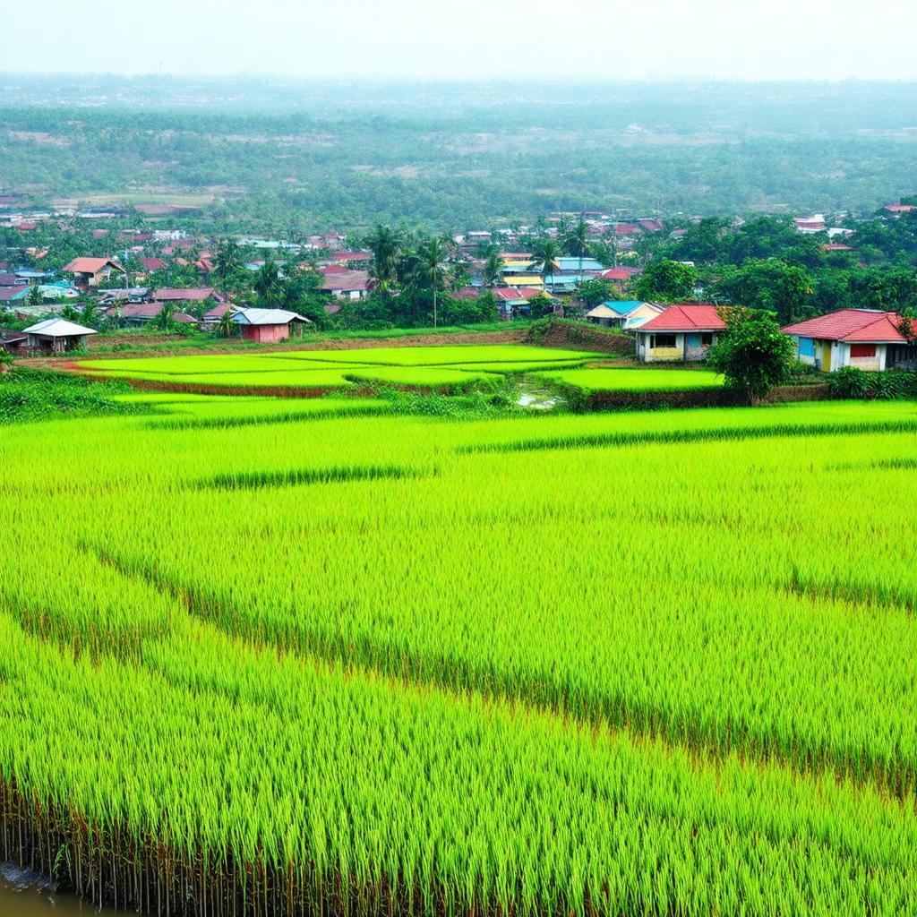 phong canh lang que binh yen canh dong lua gan cau kha phong thuy loi kim bang ha nam