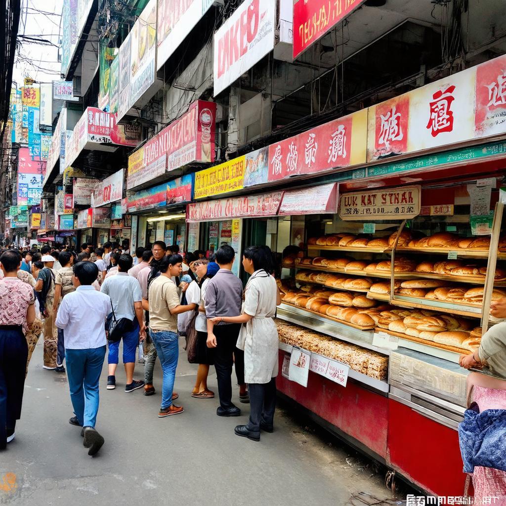 Hinh anh thuc te lo banh mi 143 Tran Quang Khai quan 1 vao gio cao diem