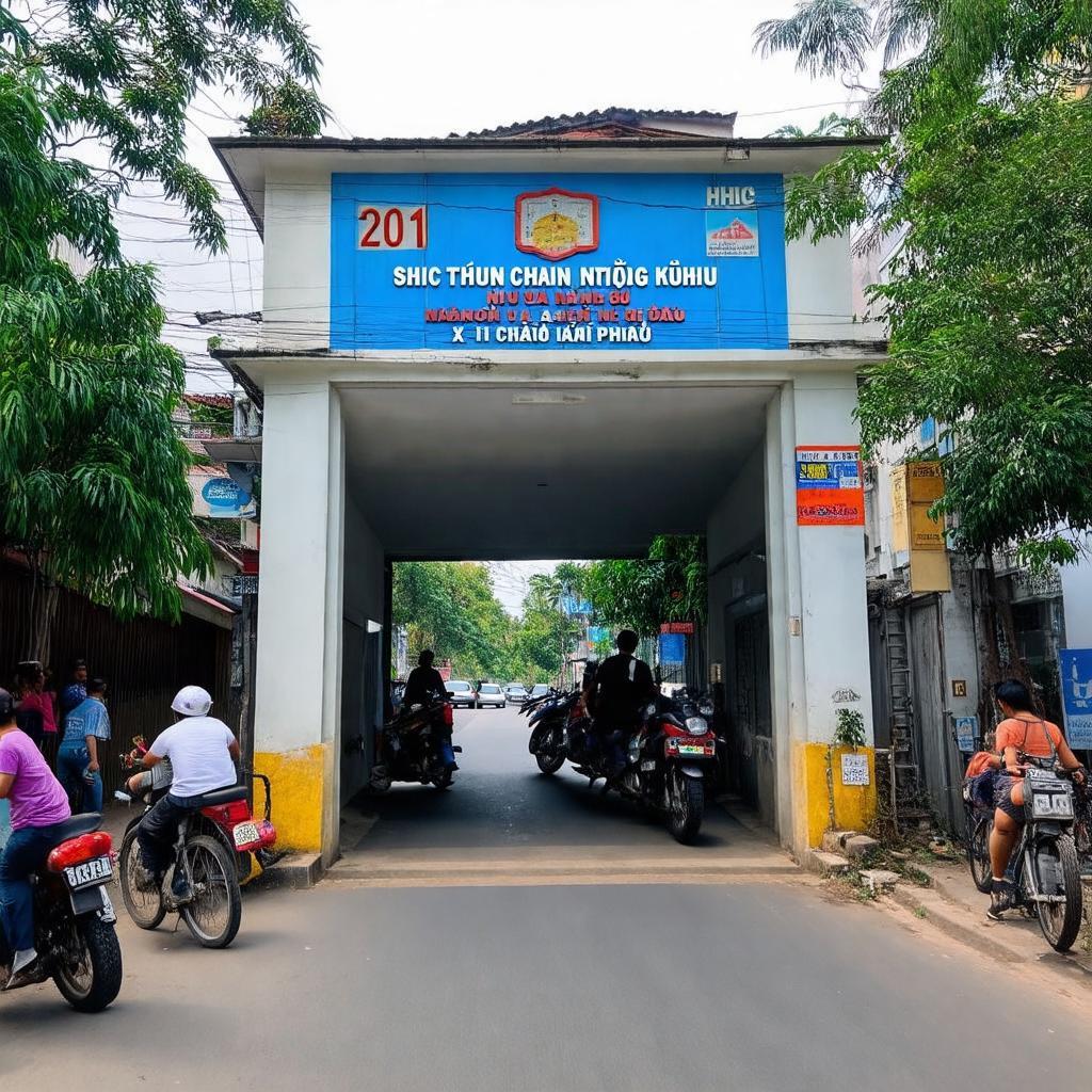 Lối vào đặc trưng của Hẻm 201 Nguyễn Xí Phường 26 Bình Thạnh