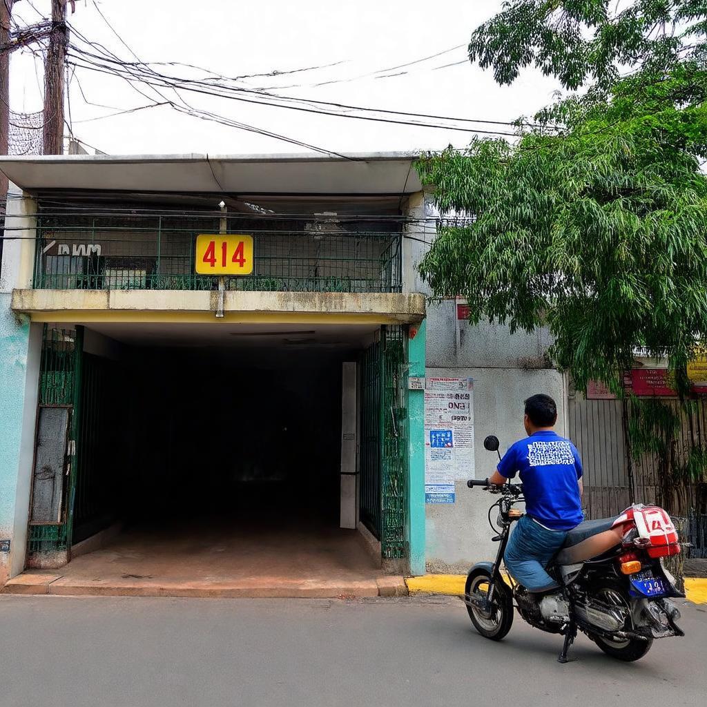 Lối vào hẻm 414 trên đường Trần Xuân Soạn dẫn đến sân cầu lông Long Viên ở Quận 7