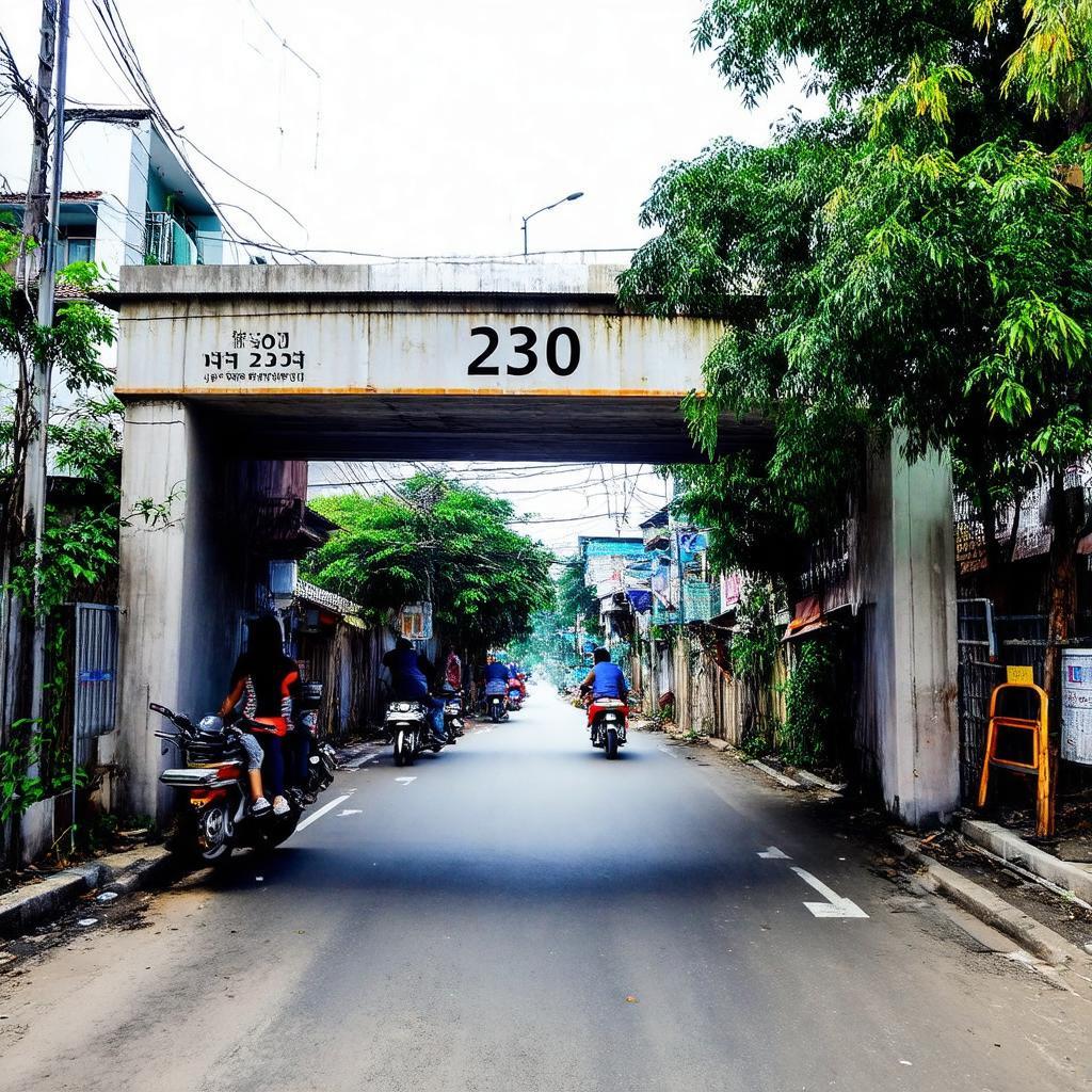 Hinh anh loi vao Ngõ 230 Định Công Thượng tu duong lon, co xe may di chuyen.