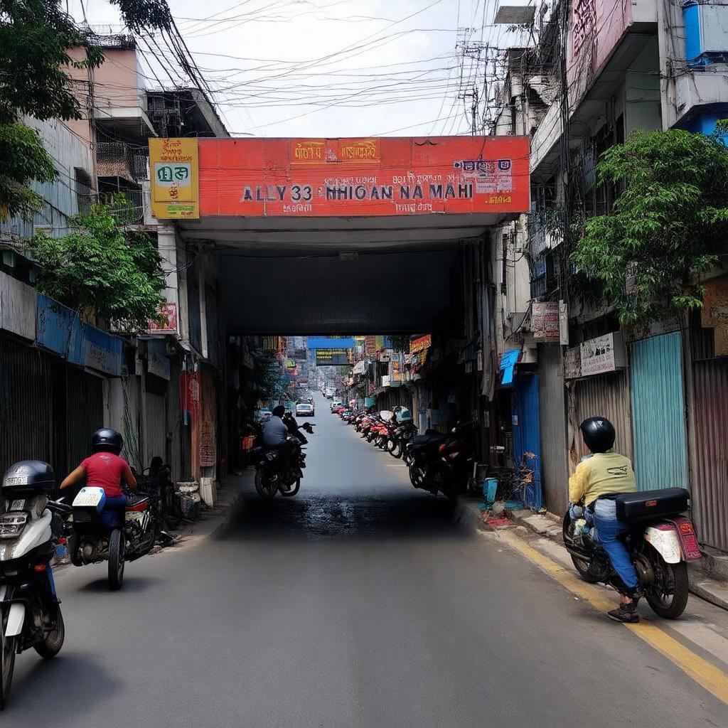 Hinh anh loi vao Ngo 83 Ngoc Hoi tren truc duong chinh Ngoc Hoi, Hoang Mai, Ha Noi