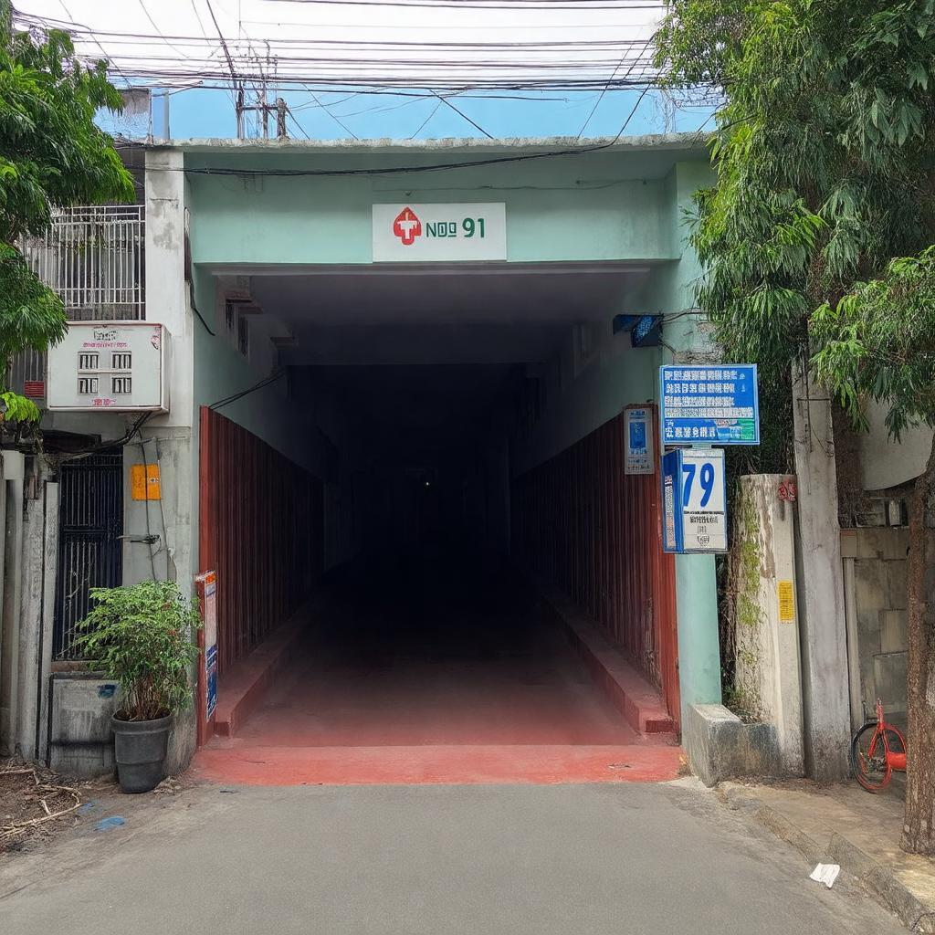 Lối vào ngõ 91 Nguyễn Chí Thanh từ đường chính Nguyễn Chí Thanh