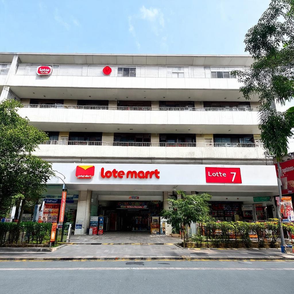 Hình ảnh tổng quan Siêu thị Lotte Mart Nguyễn Hữu Thọ Quận 7 từ bên ngoài
