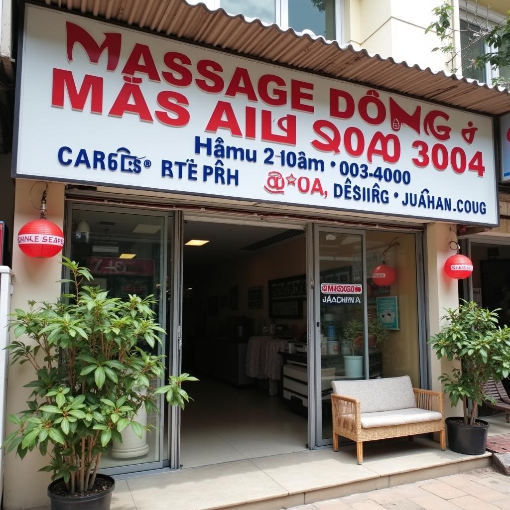 Mặt tiền Massage Đông Dương tại địa chỉ C19 Đường 3/2, Rạch Giá, Kiên Giang, dễ tìm