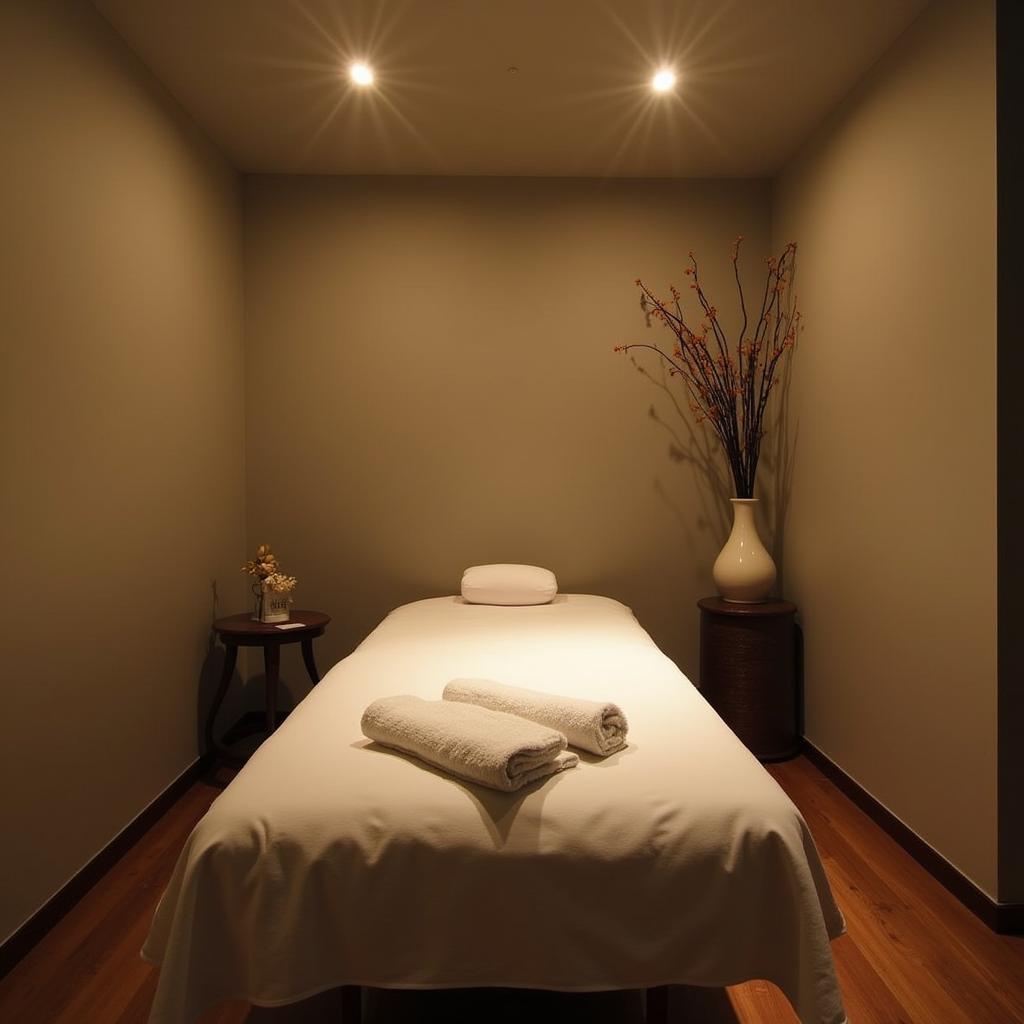 Không gian phòng massage yên tĩnh tại Massage Hoàng Gia 46 Lý Thường Kiệt Quận 11
