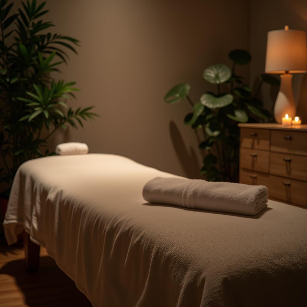 Không gian yên tĩnh và thư thái tại Massage Vĩnh Tiến 37 Văn Cao Tân Phú