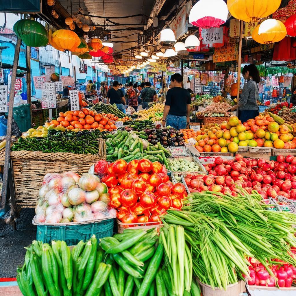 Những mặt hàng tươi ngon và đa dạng bày bán tại Chợ Hóc Môn Khu Phố 6
