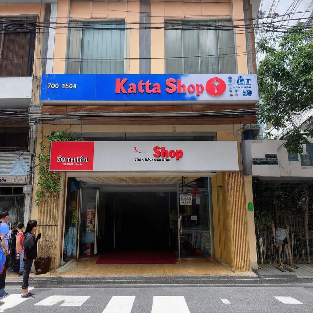 Hình ảnh mặt tiền Kata Shop 700 Nguyễn Kiệm Phú Nhuận thu hút khách hàng
