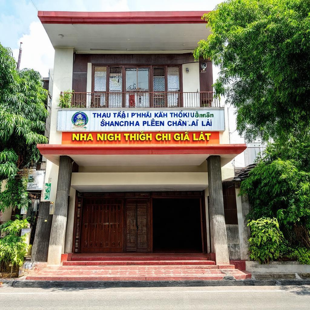 Hình ảnh mặt tiền Nhà Nghỉ Tiến Đạt tại địa chỉ 69 Trường Chinh, Pleiku với biển hiệu rõ ràng