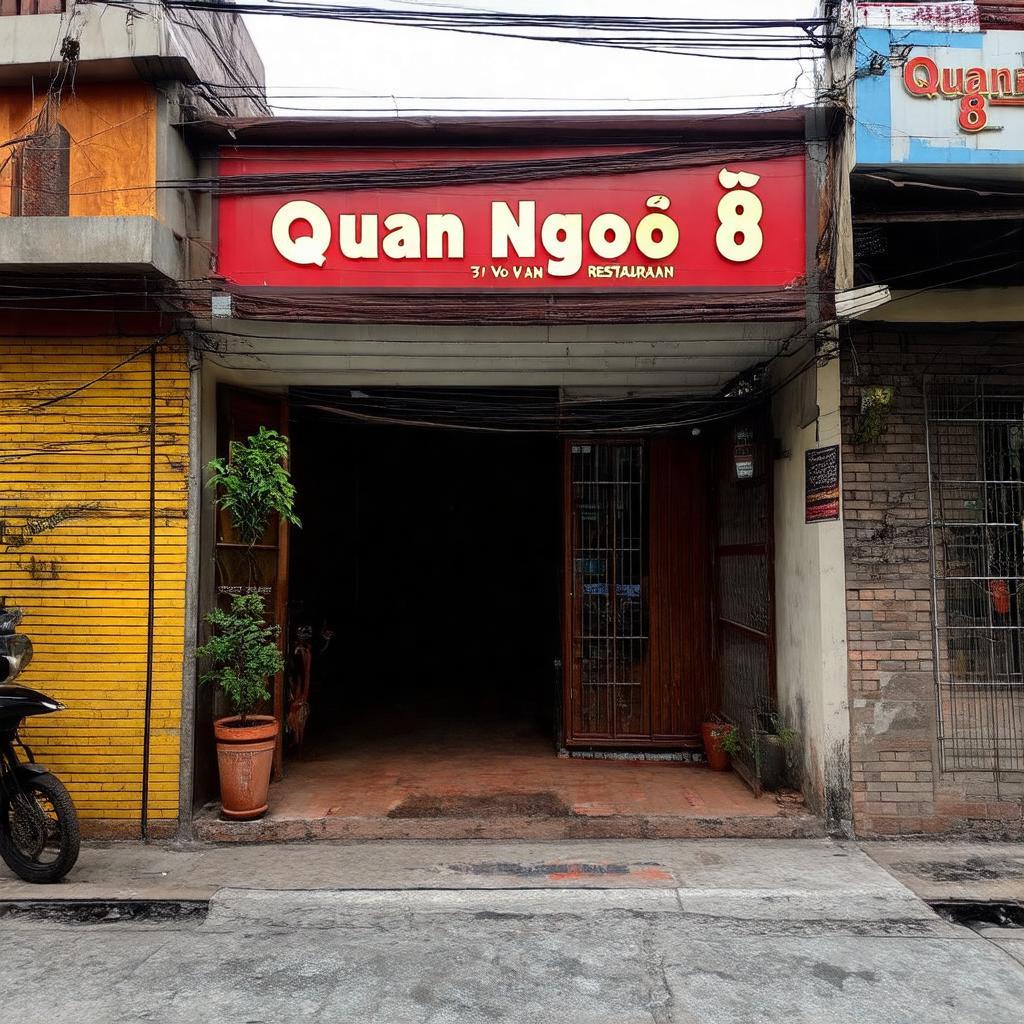Mặt tiền Quán Ngõ 8 số 57 Võ Văn Tần Quận 3 TP.HCM nổi bật