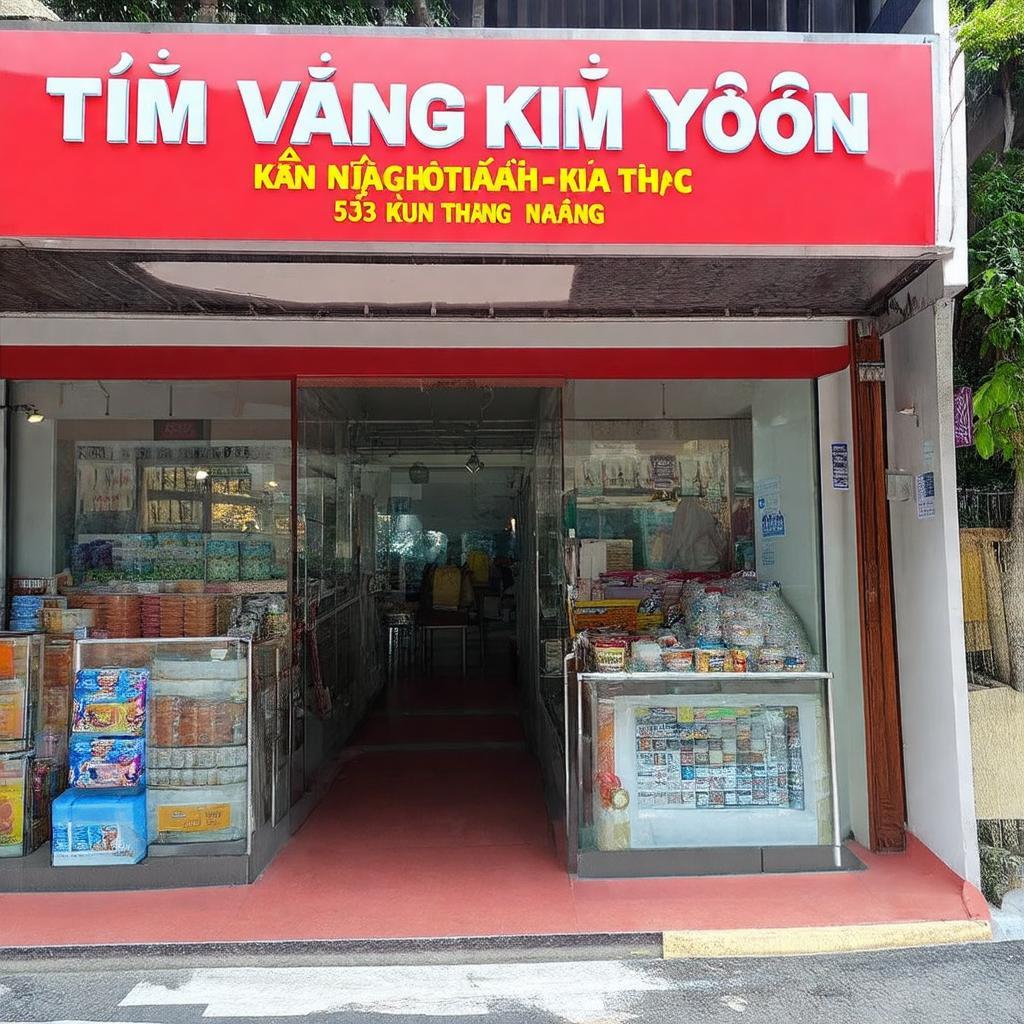 Mặt tiền Tiệm Vàng Kim Yến số 53 Nguyễn Thái Học thu hút ánh nhìn tại Nha Trang