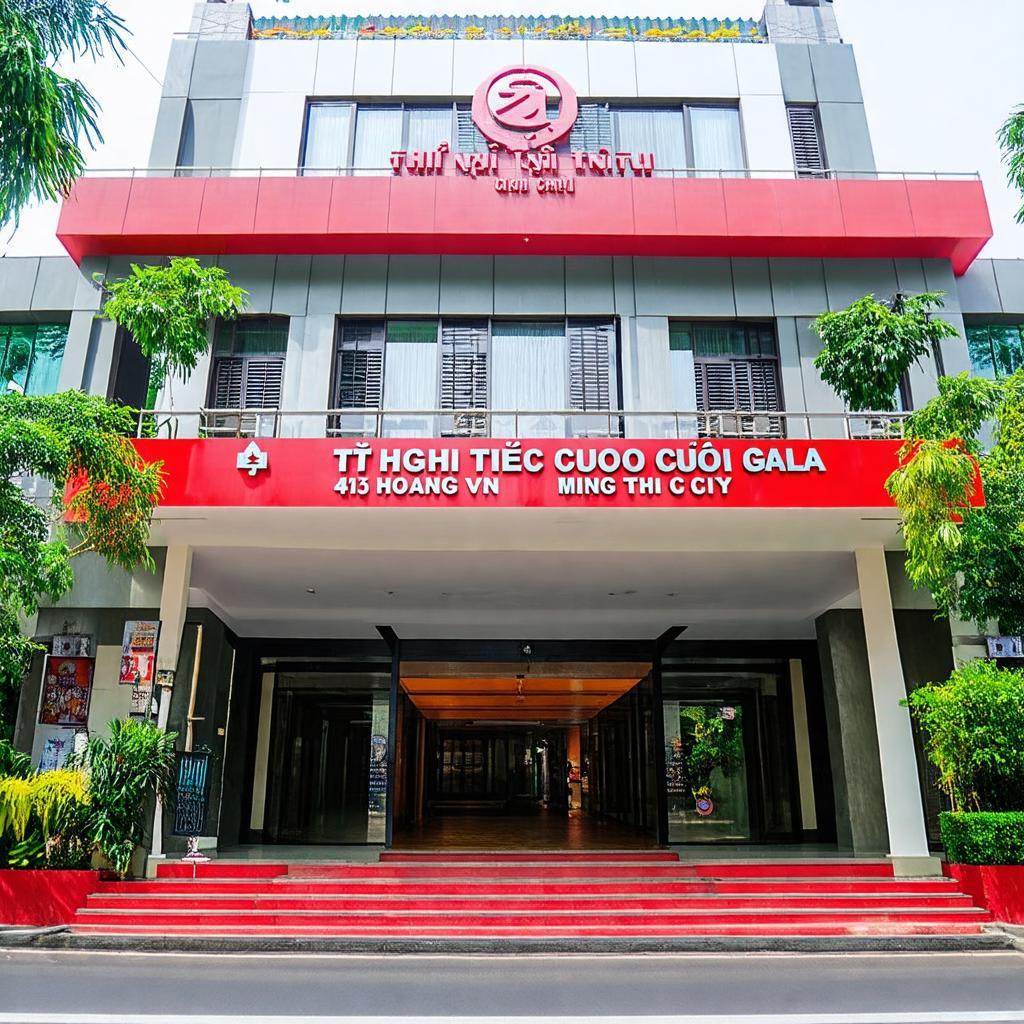 Mat tien cua trung tam hoi nghi tiec cuoi Gala tai dia chi 415 Hoang Van Thu.