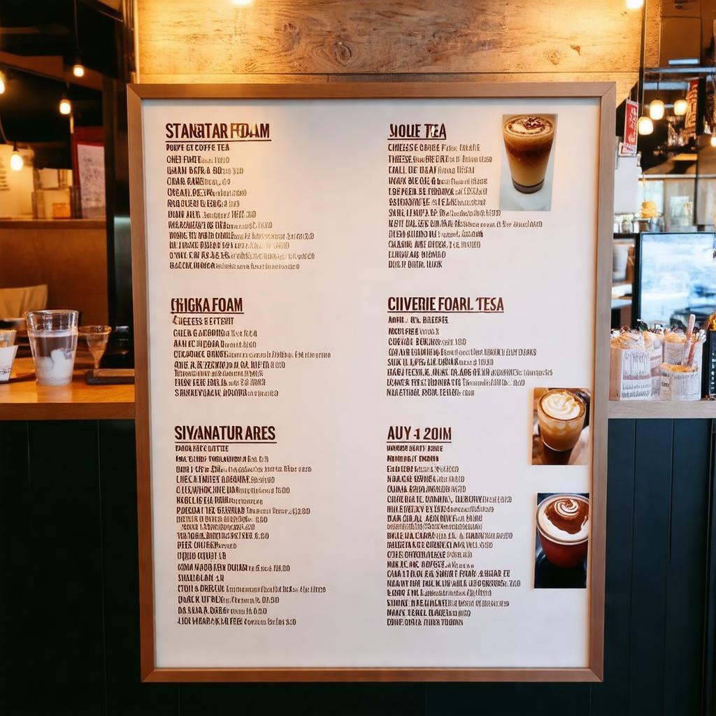 Menu đa dạng và đồ uống đặc trưng tại Cheese Coffee Nguyễn Du
