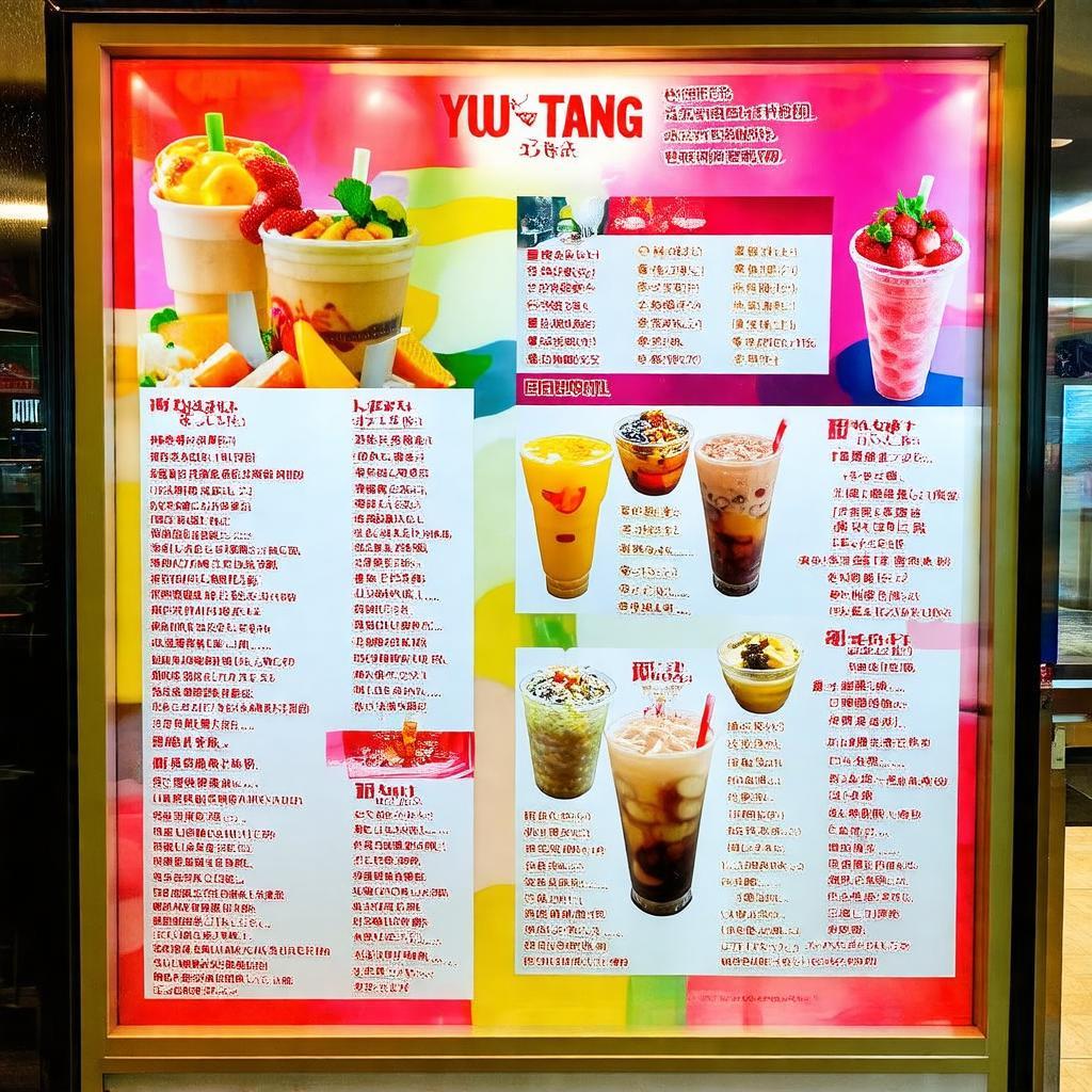 Thực đơn các món trà sữa và đồ uống tại Yu Tang Chùa Láng 32 Chùa Láng