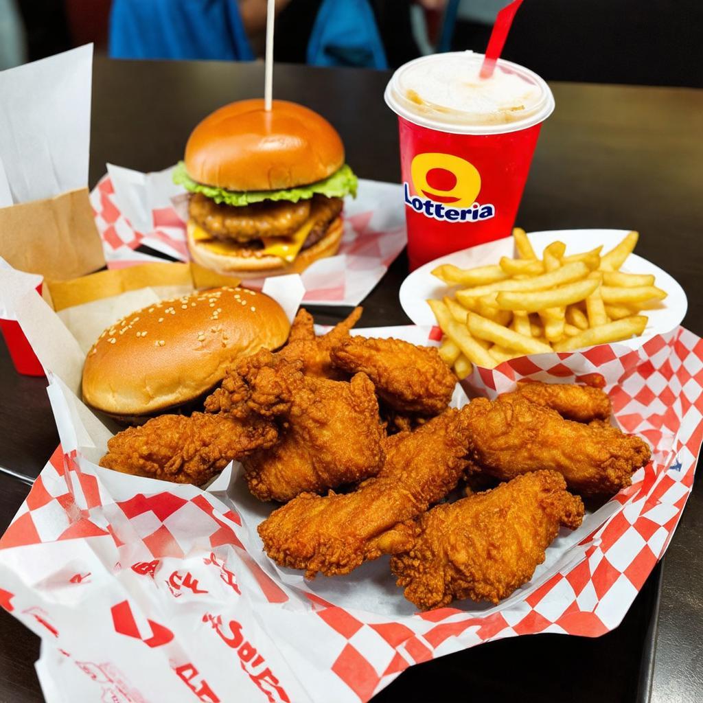 Các món gà rán và burger hấp dẫn trong menu Lotteria Tô Hiến Thành Quận 10