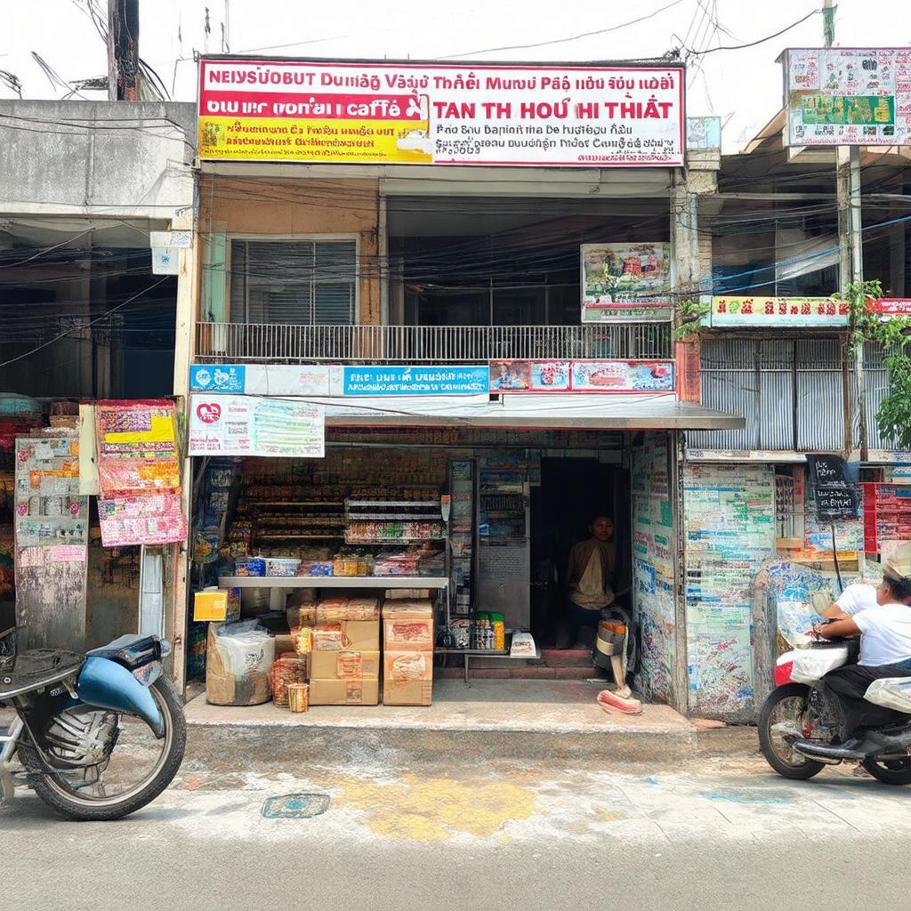 Các cửa hàng và dịch vụ kinh doanh nhỏ lẻ trên Đường Tân Thới Nhất 8 phục vụ nhu cầu dân cư