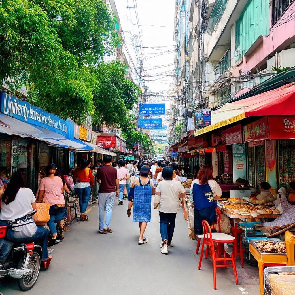 Môi trường sầm uất, tiện nghi quanh trụ sở ĐH Ngân hàng TP.HCM trung tâm Q1