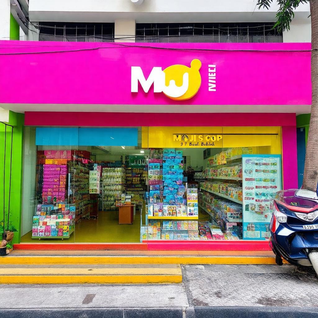 Mặt tiền Moji Shop 87 Bàu Cát, Tân Bình với biển hiệu nổi bật