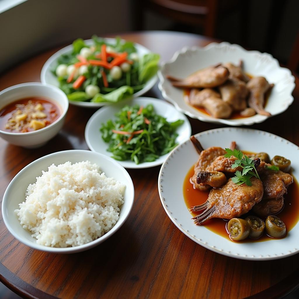Các món ăn hấp dẫn tại Cơm Thảo Dương Trà Tây, Sa Huỳnh