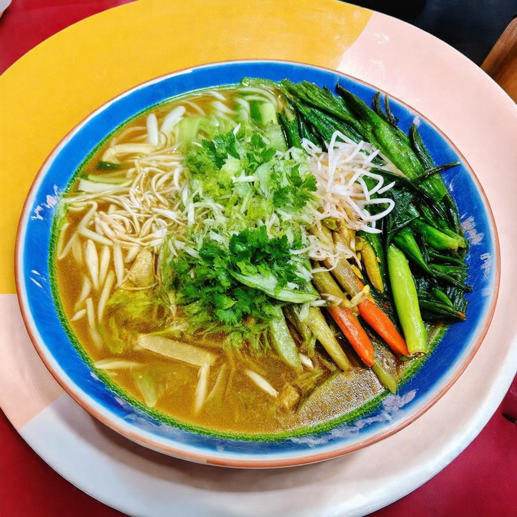 Một đĩa món chay đặc sắc tại Quán chay Pháp Uyển Nguyễn Huy Tưởng