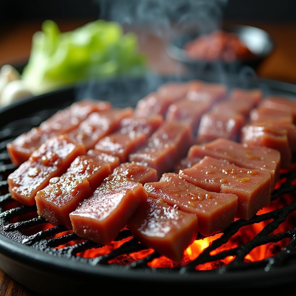 Thịt nướng BBQ Hàn Quốc thơm lừng trên bếp than hồng - Món ăn không thể bỏ lỡ