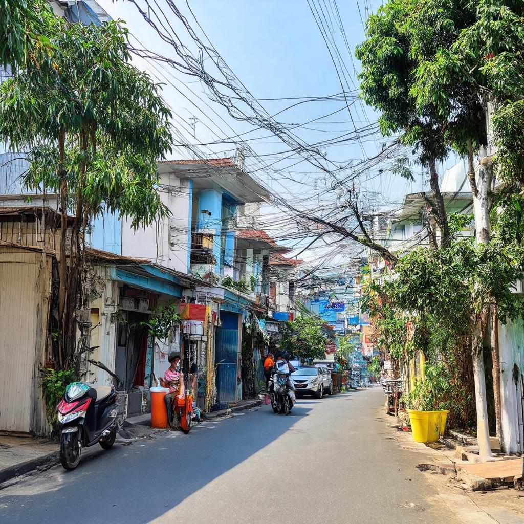 Một góc yên bình tại Đường Nguyễn Đức Trung Thanh Khê Đà Nẵng, thể hiện không gian sống