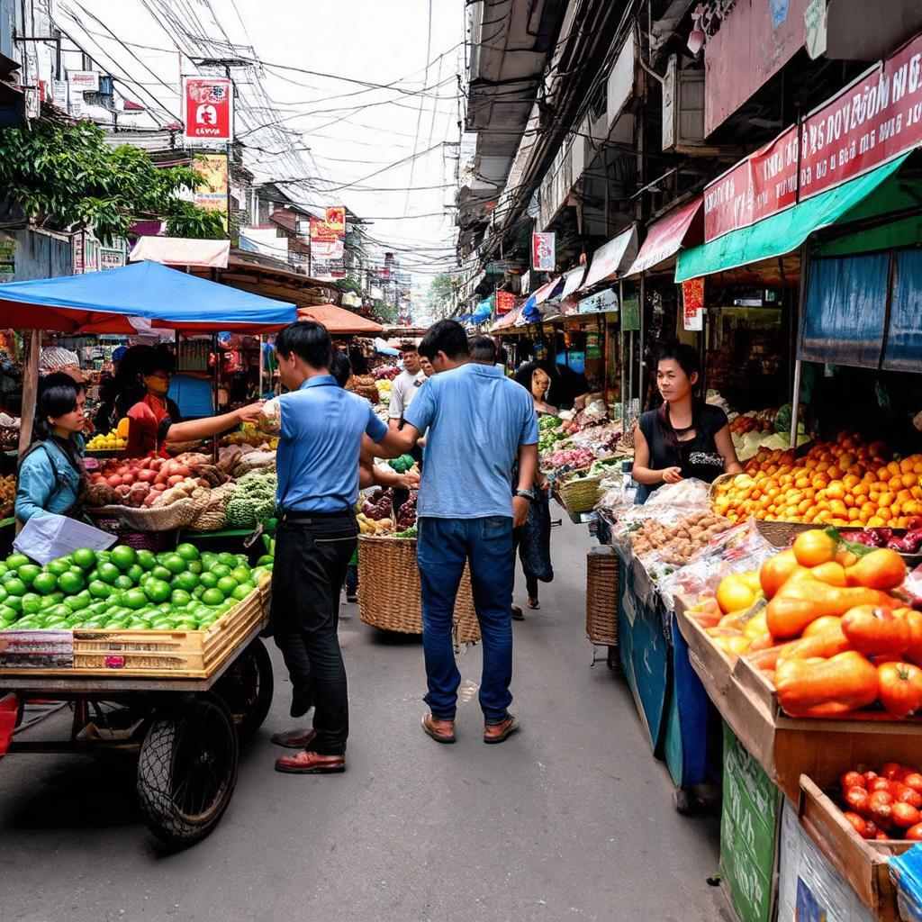 Khung cảnh mua sắm tại một góc Chợ Liên Hương, Bình Thạnh